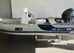 bote inflável, Zefir 3,6, apoio, nov, motor de popa, Yamaha 40HP